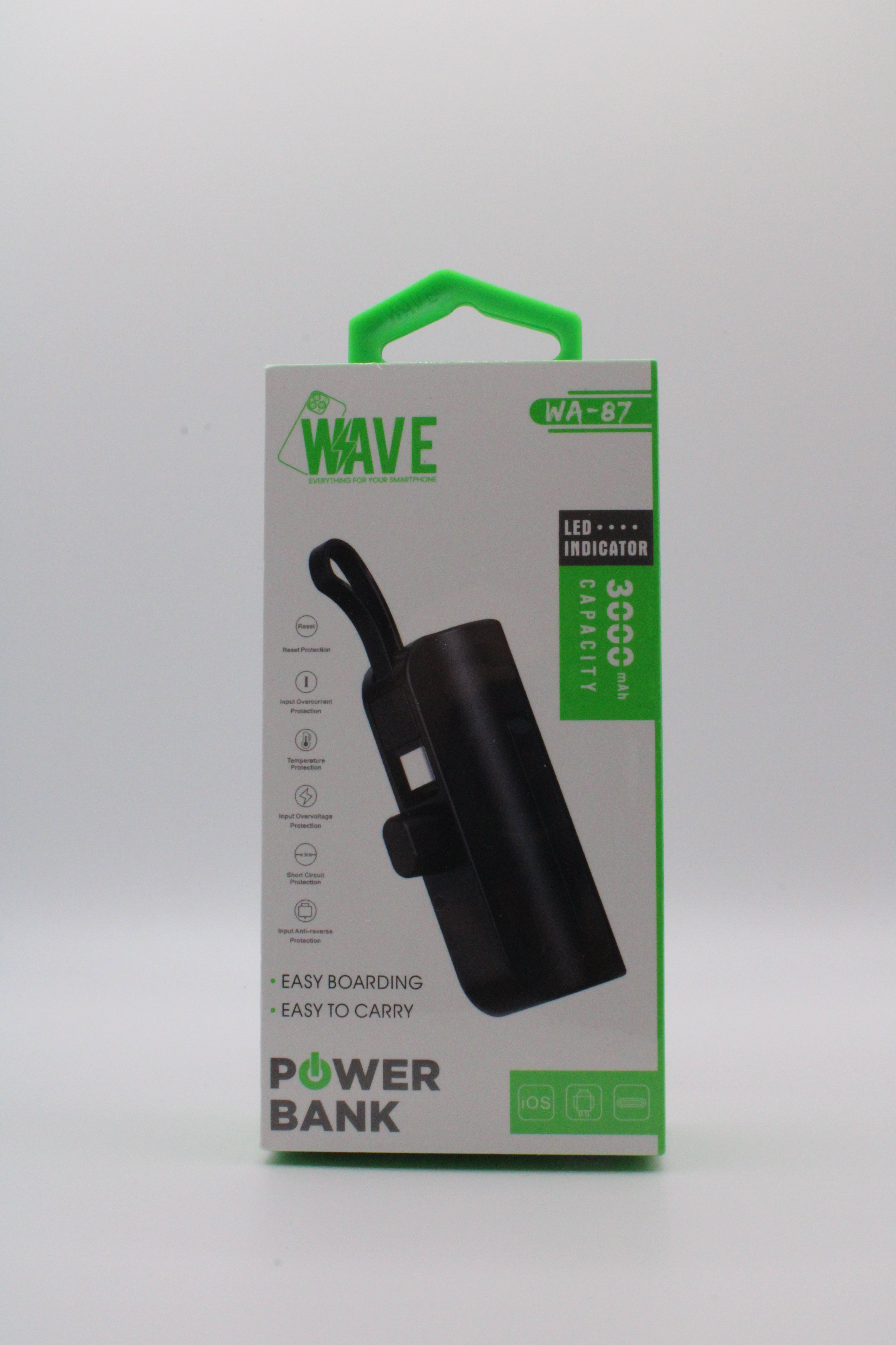 Leichte und kompakte 3.000 mAh Powerbank mit 5V/2.1A Schnellladefunktion – ideal für Reisen & den Alltag