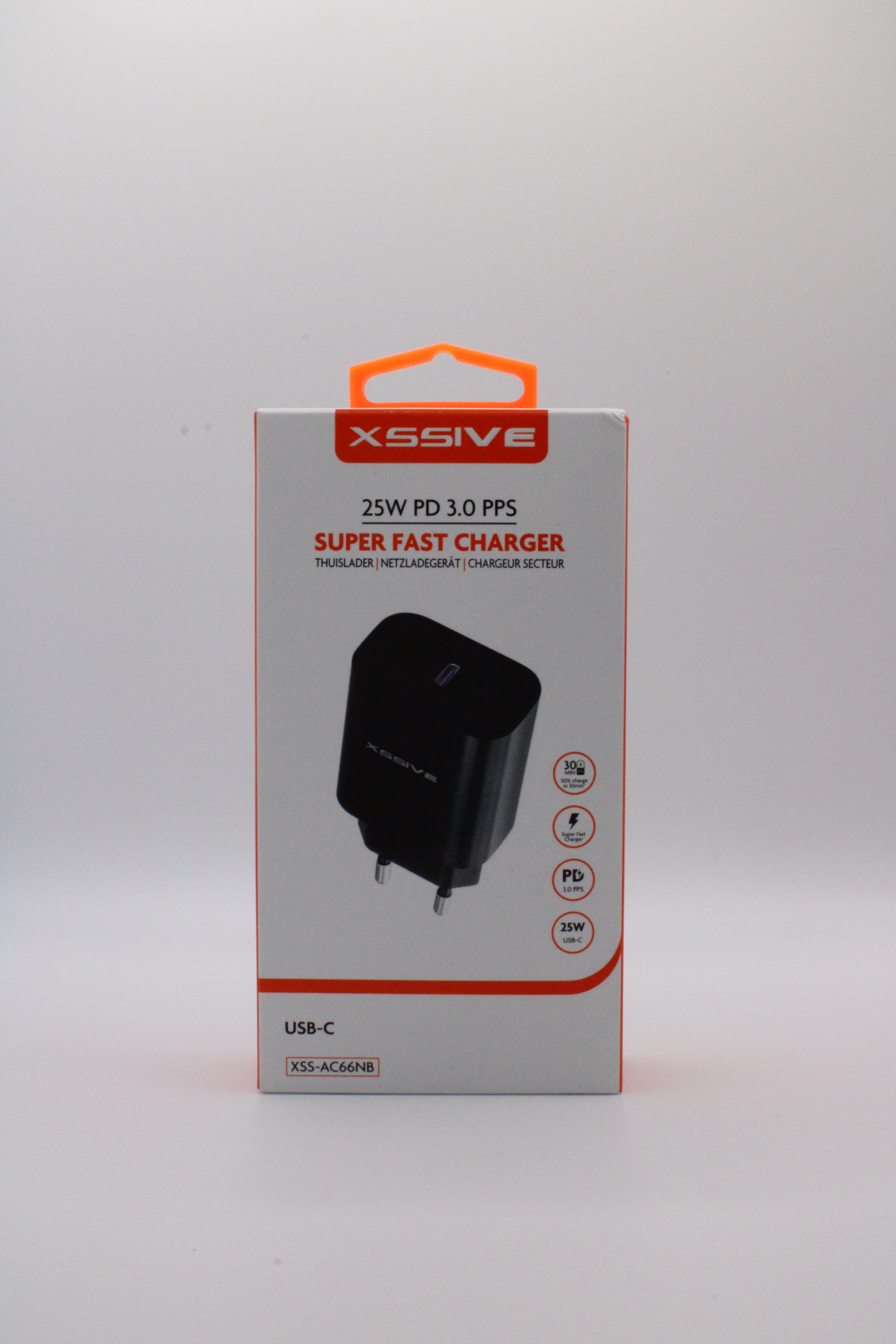 XSSIVE 25W Ladegerät mit USB-C Anschluss & Power Delivery 3.0 – Ideal für schnelles Laden von Smartphones, Tablets & Laptops.