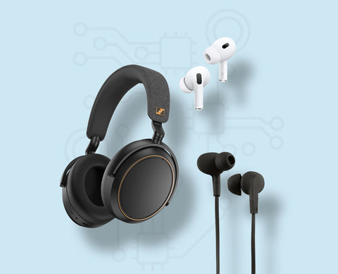 Kategorie für Kopfhörer – Auswahl an kabelgebundenen und Bluetooth-Modellen bei Handy Hero