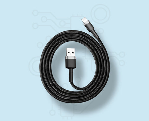 Rundes Ladegerät mit USB-Kabel – Zubehörkategorie Ladegeräte bei Handy Hero