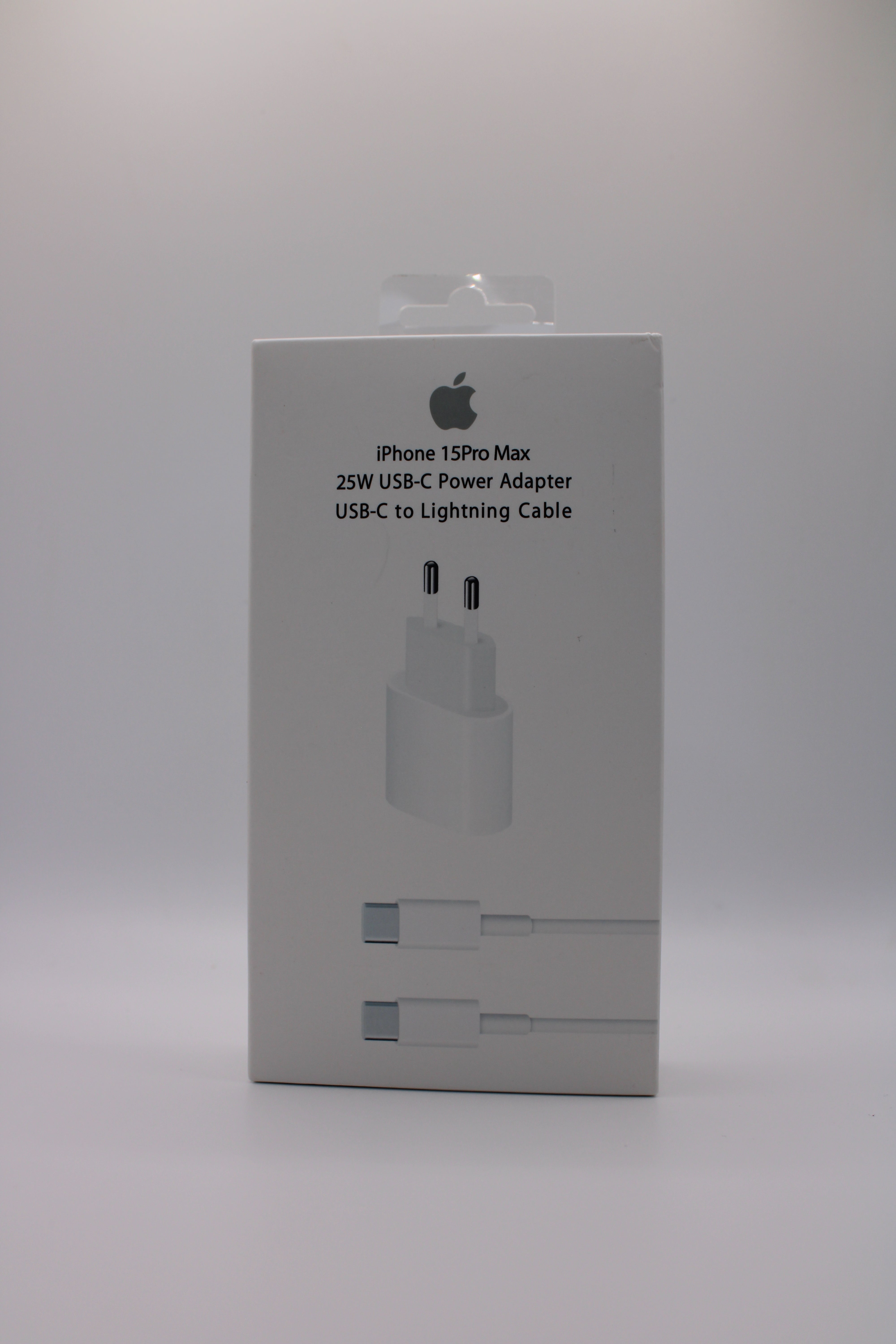 Apple iPhone 15 Pro Max 25W USB-C Power Adapter mit USB-C-zu-Lightning-Kabel